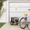 Pet Bike Trailer Gray and Black Oxford Fabric&Iron