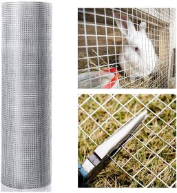 48inx100ft 1/4 in 23 Gauge Hardware Cloth Welded Cage Wire Chicken Fence mesh Rolls Square Chicken Wire Netting Raised Garden Rabbit Fence Snake Fenci