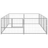 Dog Kennel Silver 64.6 ft² Steel